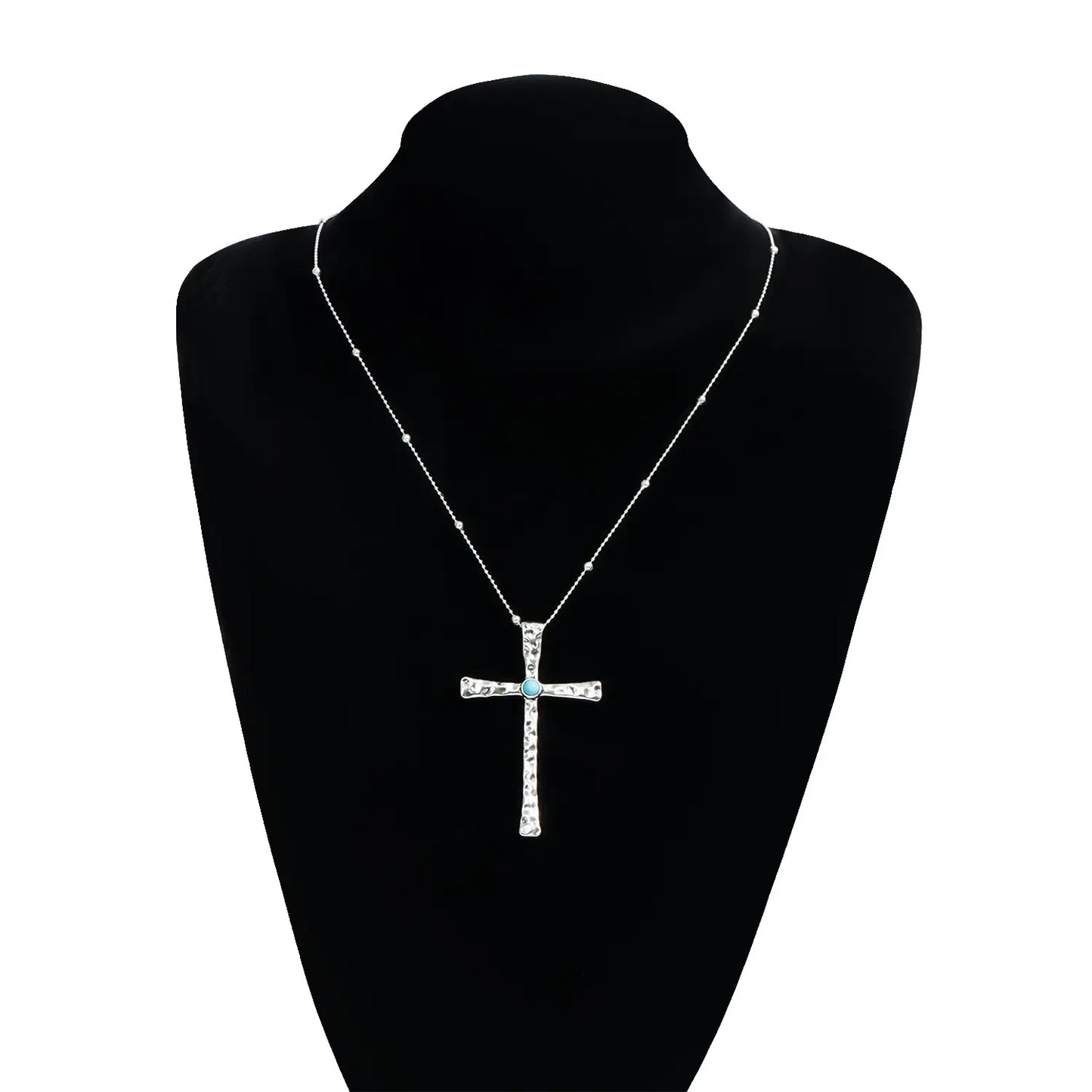 Elegant Women's Vintage Turquoise Pendant Necklace 