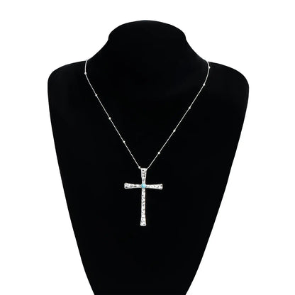 Elegant Women's Vintage Turquoise Pendant Necklace 