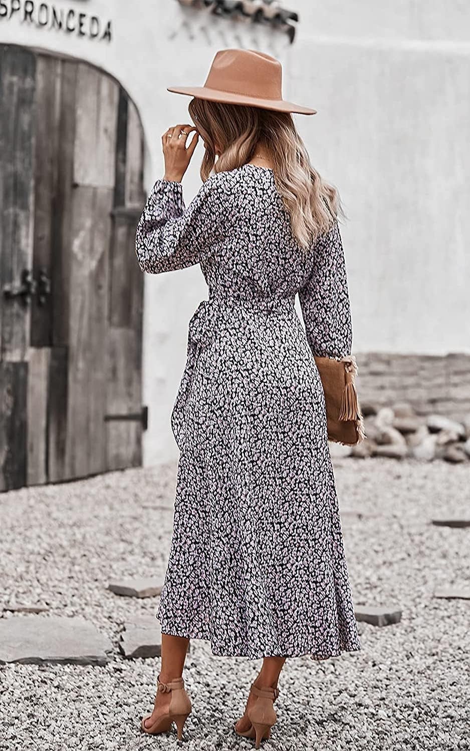 Women's Vintage Maxi Dress High Split