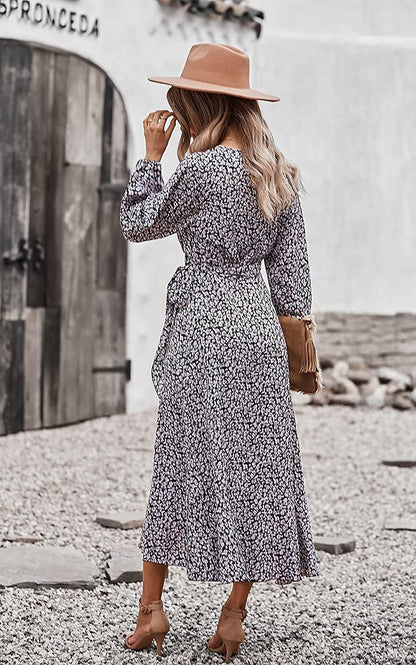 Women's Vintage Maxi Dress High Split