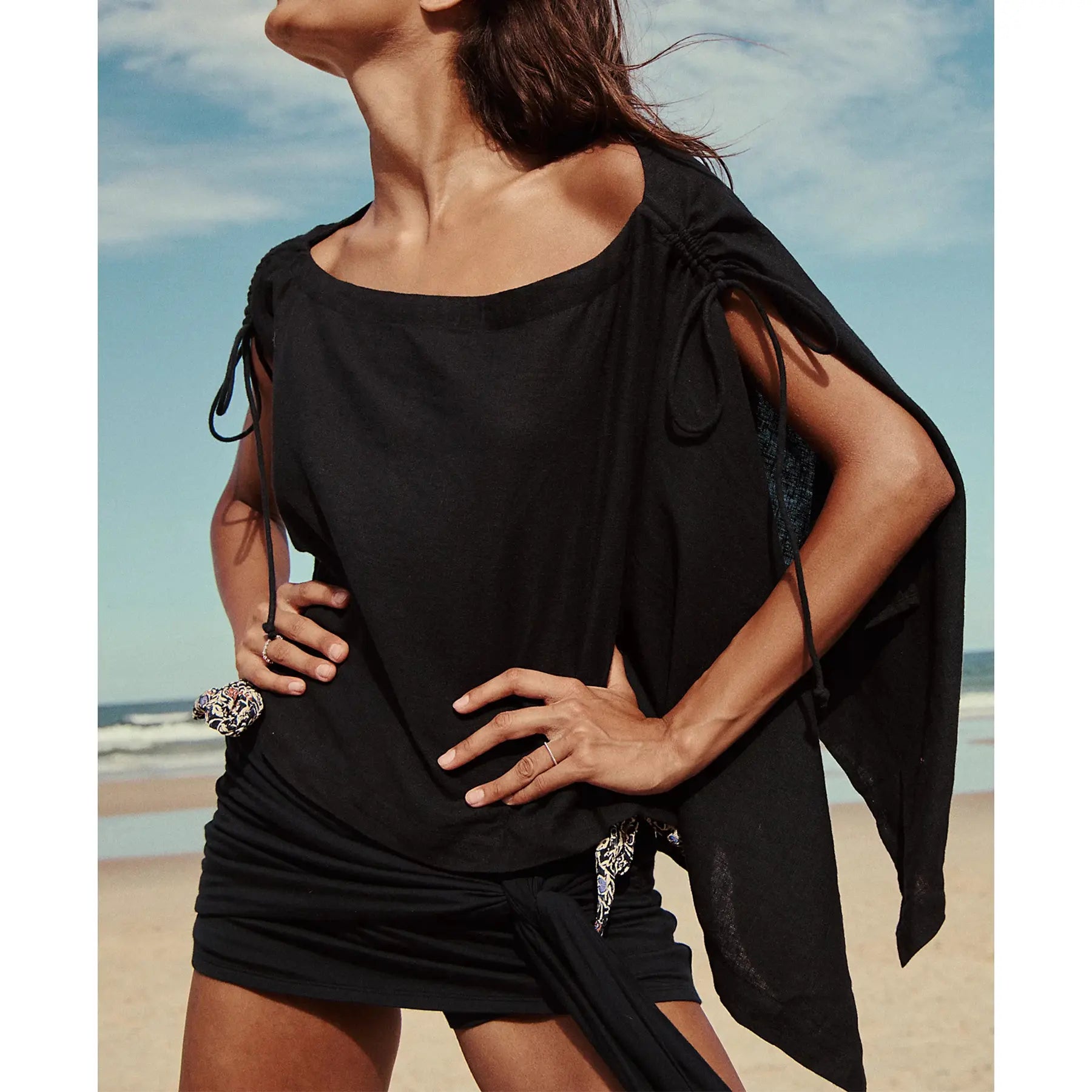 Women's Versatile Cape Tops Casual Vacation Outfits