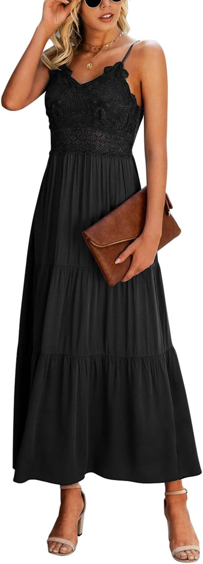 Women's Lace Maxi Dress Summer Vacation 