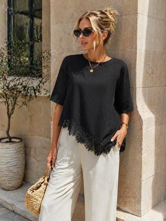 Women's Chic Light Fabric Tunic Tee 